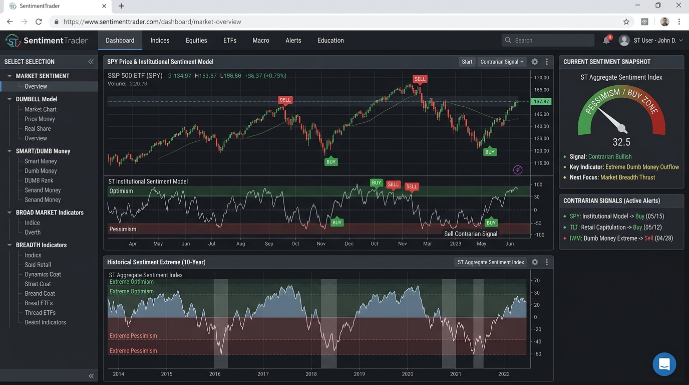 SentimenTrader screenshot