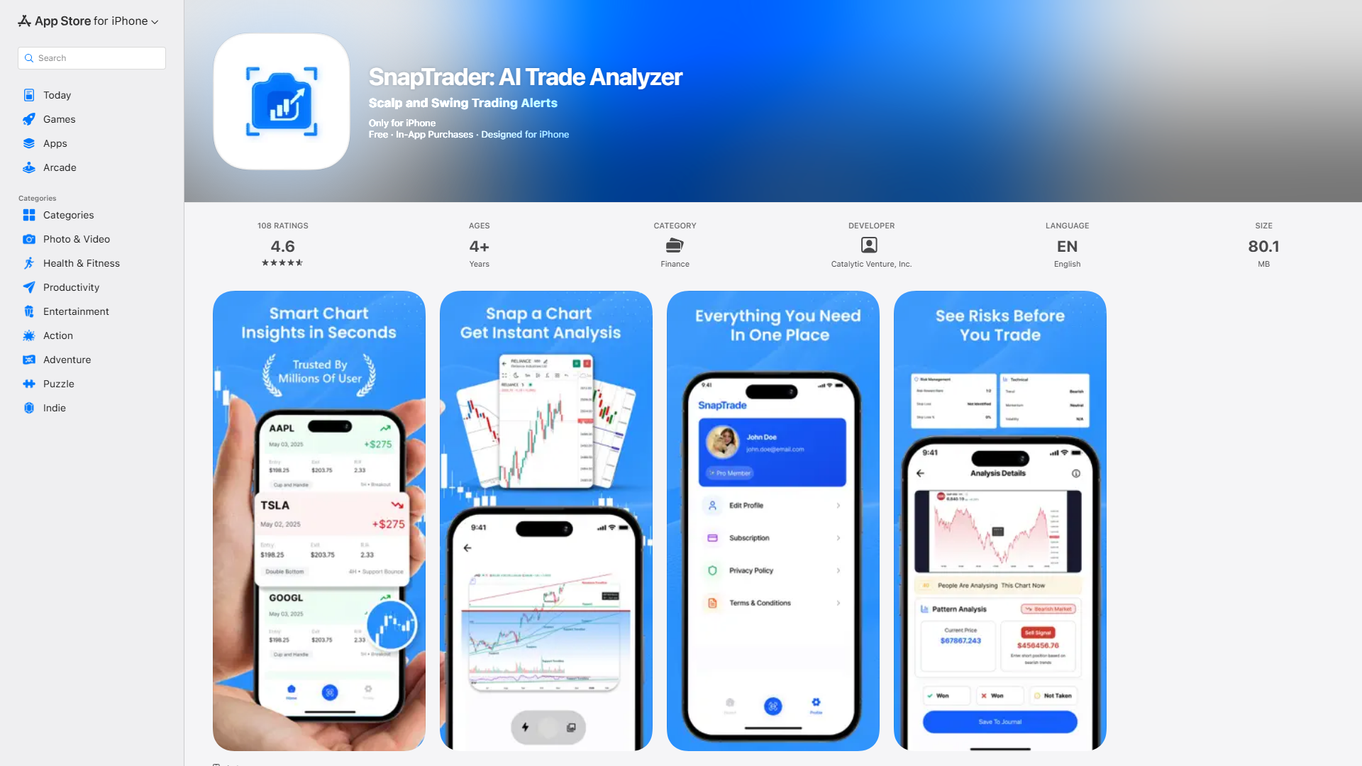 SnapTrader: AI Trade Analyzer screenshot