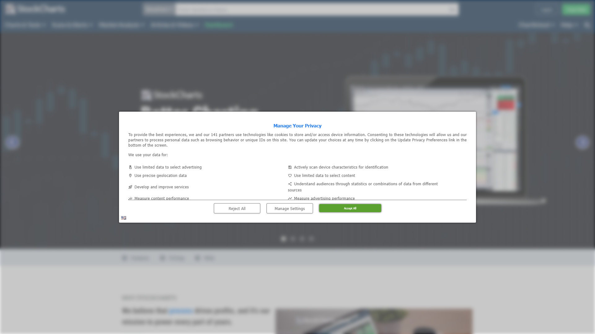 StockCharts screenshot