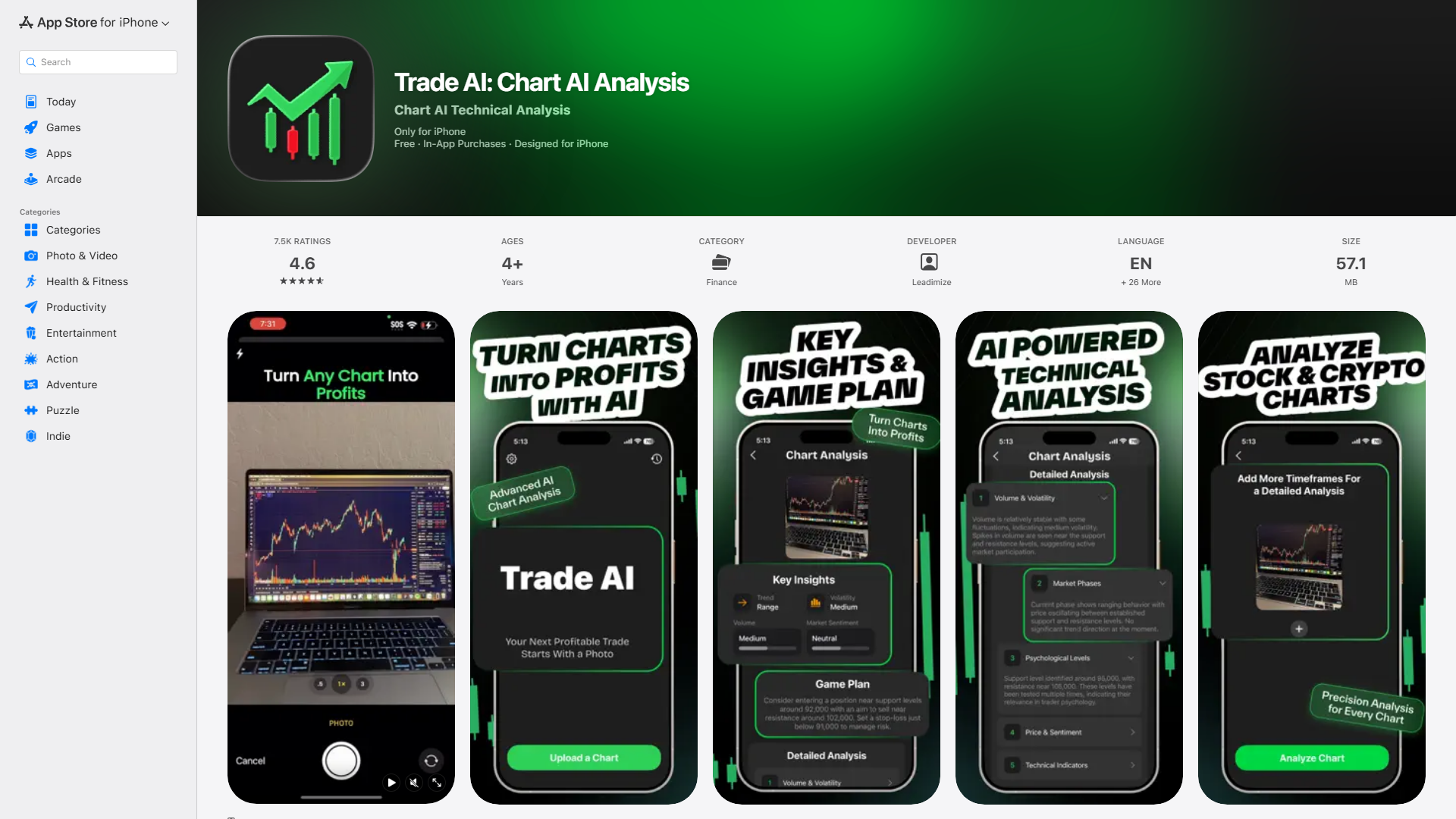 Trade AI: Chart AI Analysis screenshot