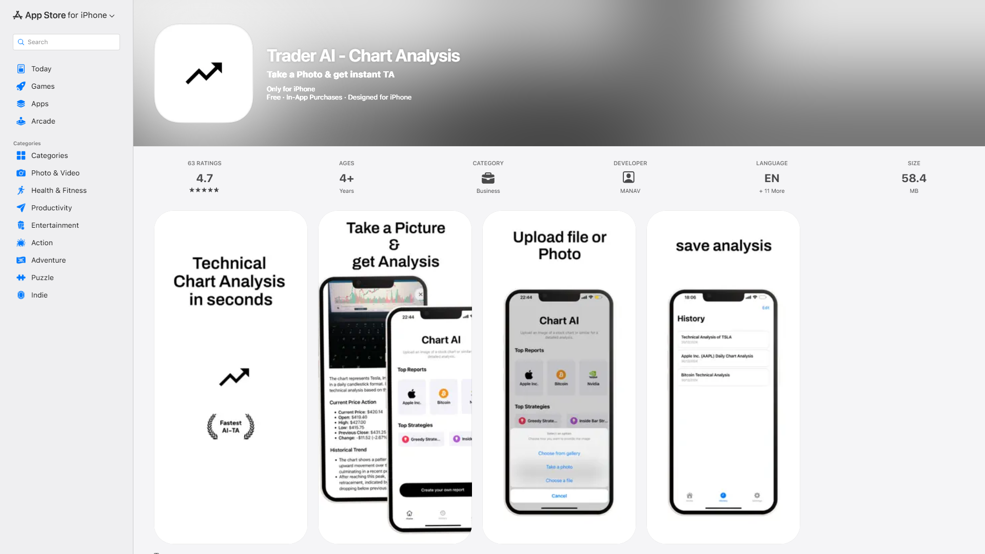 Trader AI - Chart Analysis screenshot
